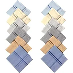 vt virtue traders Men Cotton Handkerchief Set | Men Hanky | Premium Cotton Rumal For Men | 100% Cotton Hankies for Men | Free Size - Random Color & Print-picture-50