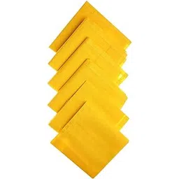 vt virtue traders Men's Yellow Handkerchief Cotton (Set Of 6 PC)(MADE IN INDIA)-picture-15