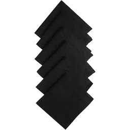 vt virtue traders Pure Cotton Rumal/Handkerchiefs For Men and Boys (Black, Pack Of 6 Pc)-picture-50