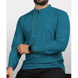 vtexx Men Solid Cotton Blend Straight Kurta-picture-14