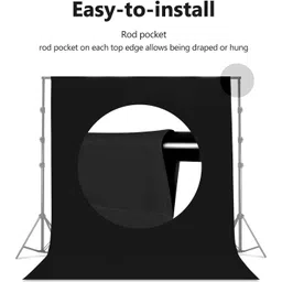 VTS 8 ft x 12 ft Black & White Chromakey Photo Video Photography White/Black Combo) 12 cm Collapsible Reflector-image-13