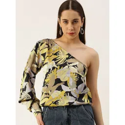 VYMO Floral Print One Shoulder Top-picture-20