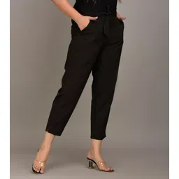 VYMO Women Slim Fit Easy Wash Trousers-picture-19