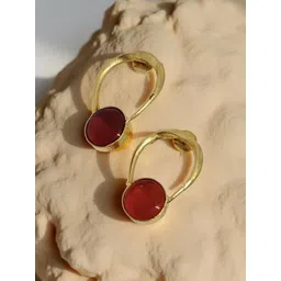 VYRA Aquamarine Studded Contemporary Drop Earrings-image-11