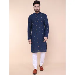 W & G Men Embroidered Regular Kurta with Churidar-picture-42