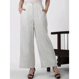 W Beige Striped Palazzos-picture-47