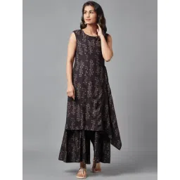 W Black Floral Print Jumpsuit-picture-40