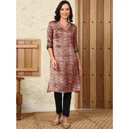 W Black Printed Straight Kurta-picture-19