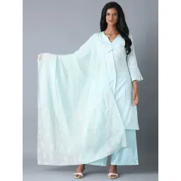 W Blue Printed Dupatta-picture-48