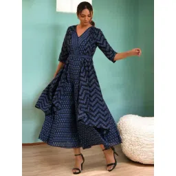 W Blue Printed Jumpsuit-picture-42