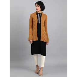 W Brown Self Pattern Shrug-picture-35