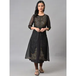 W Ethnic Motifs Embroidered Layered Kurta-picture-35