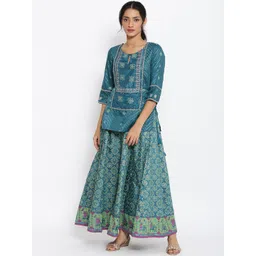 W Floral Embroidered Dress With Attached Skirt-picture-20