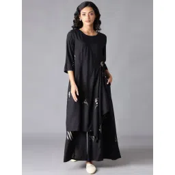 Folksong By W Black Floral Print Jumpsuit-picture-45