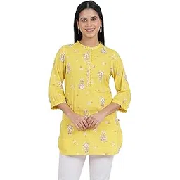 w for woman Floral Printed Straight Pure Cotton Tunic-picture-28