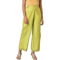 w for woman Women Mid Rise Strechable Straight Pants | Trousers-picture-19