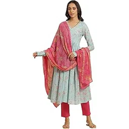 w for woman Women Polyester Pink Floral Printed Chiffon Dupatta, Free Size-picture-12