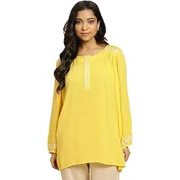 w for woman Women's Cotton Solid Regular Fit Top-picture-21