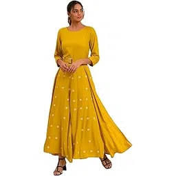 w for woman Women's Rayon Black Polka Dot Jumpsuit with Belt Maxi-picture-46