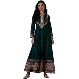 W for Woman Women's Rayon Blend Fit and Flare Maxi Dress-picture-16