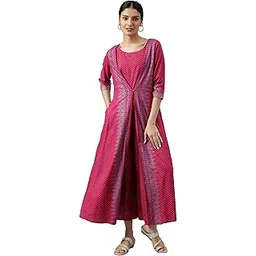 w for woman Women's Rayon Fit and Flare Ankle Length Jumpsuit-picture-47