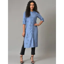 W Geometric Printed Straight Regular Kurta-picture-50