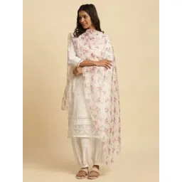W Off-White Printed Dupatta-picture-25