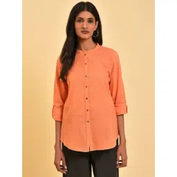 W Orange Cotton Shirt-picture-35