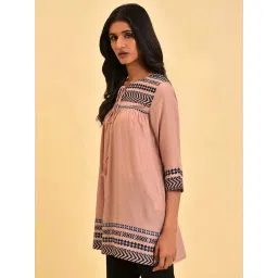 W Pink Embroidered Tunic image 3