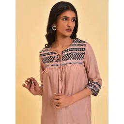 W Pink Embroidered Tunic image 5