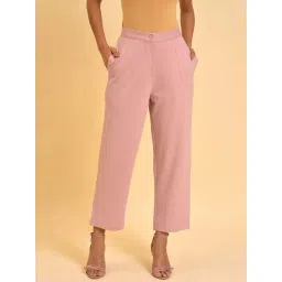 W Pink High Rise Trousers-picture-47