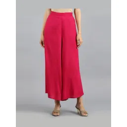 W Pink Regular Fit Palazzos-picture-47