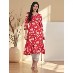W Red Printed Kurta-picture-11