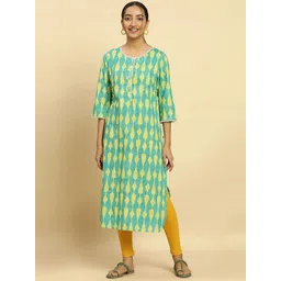 W Round Neck Regular Sleeves Straight Kurta-picture-30
