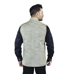 w s textile Self Design Men Waistcoat image 2