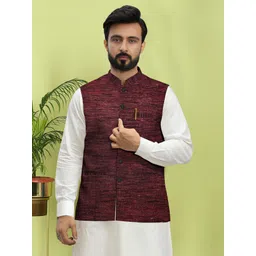 w s textile Self Design Men Waistcoat-picture-14