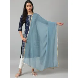 W Stone Blue Sequins Pattern Dupatta-picture-28