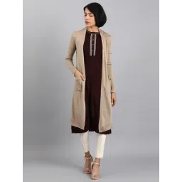 W Beige Full Sleeves Shrug-picture-35