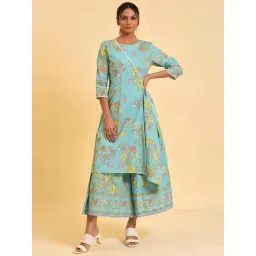 W Blue Printed Jumpsuit-picture-42