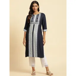 W Ethnic Motifs Printed Straight Kurta-picture-30