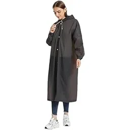 w+ EVA Waterproof Rain Coat Hooded Universal Outdoor Water Resistant Portable Suit for Men Women Boys and Girls (Black1)-picture-16