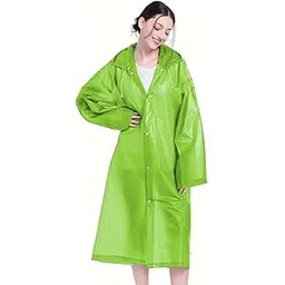w+ EVA Waterproof Rain Coat Hooded Universal Outdoor Water Resistant Portable Suit for Men Women Boys & Girls (Light Green)-picture-30