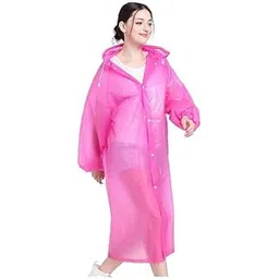 w+ EVA Waterproof Rain Coat Hooded Universal Outdoor Water Resistant Portable Suit for Men Women Boys and Girls (Pink31)-picture-11