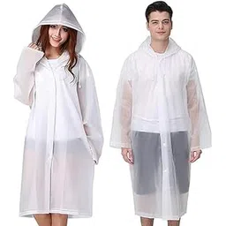 w+ EVA Waterproof Rain Coat Hooded Universal Outdoor Water Resistant Portable Suit for Men Women Boys and Girls (White)-picture-14