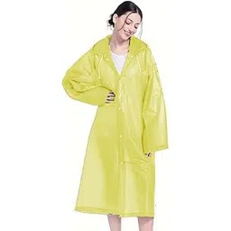 w+ EVA Waterproof Rain Coat Hooded Universal Outdoor Water Resistant Portable Suit for Men Women Boys & Girls ((Yellow))-picture-26