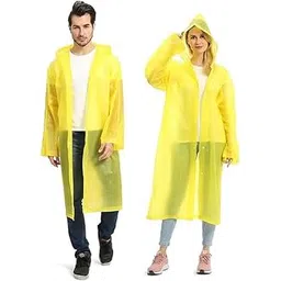 w+ EVA Waterproof Rain Coat Hooded Universal Outdoor Water Resistant Portable Suit for Men Women Boys & Girls (Yellow)-picture-28