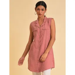 W Pink Shirt Collar Tunic-picture-35