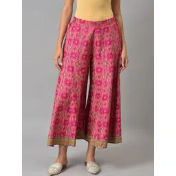 W Women Berry Pink Floral Printed Maxi Skirts-picture-43