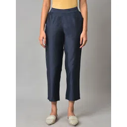 W Women Regular Fit Mid-Rise Trousers-picture-22