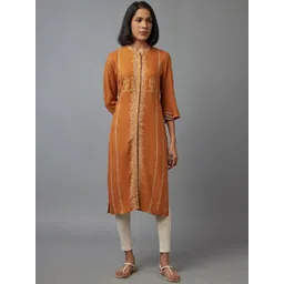 W Women Yellow Kurta-picture-29
